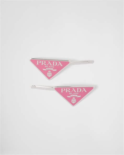 prada metal hair clip